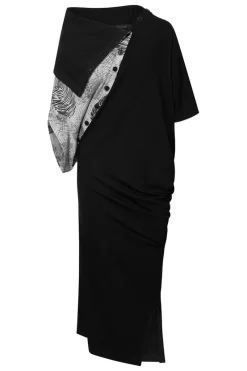 Best Sale Elsewhere Fashion Finger Print Dress-Slate