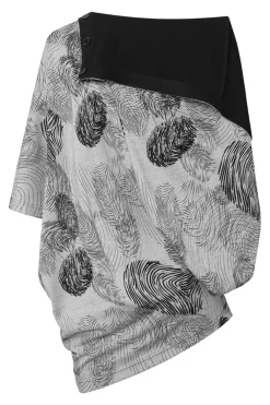 Shop Elsewhere Fashion Finger Print Top-Slate