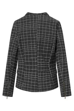 New Elsewhere Fashion Flores Jacket-Black-Offwhite
