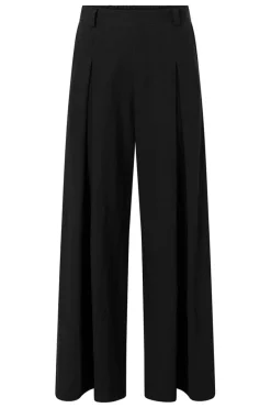 Cheap Elsewhere Fashion Forsaa Linen Trousers-Black