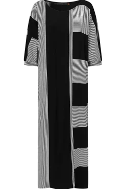 Sale Elsewhere Fashion Hendrina Dress-Black-Offwhite