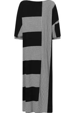 Sale Elsewhere Fashion Hendrina Dress-Black-Offwhite