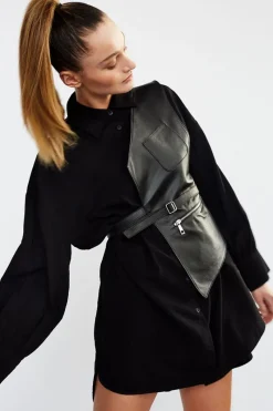 Clearance Elsewhere Fashion Indwe Leather Accessory-Black