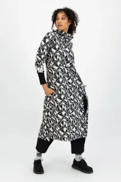 Outlet Elsewhere Fashion Kingston Tunic-Black-Offwhite