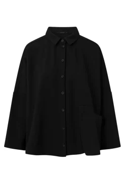 Clearance Elsewhere Fashion Lathi Punto Blouse-Black