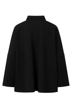 Clearance Elsewhere Fashion Lathi Punto Blouse-Black
