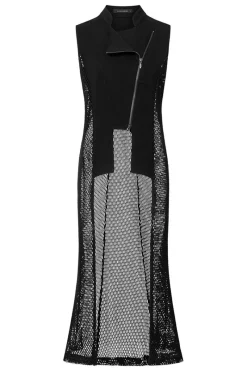 Outlet Elsewhere Fashion Long Gilet-Black