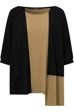 Fashion Elsewhere Fashion Mandini Top-Black-Golden