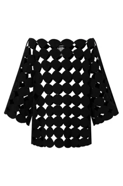 Online Elsewhere Fashion Reghin Crochet Top-Black